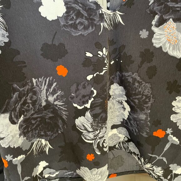 Top Shop Perfectly Cropped Back Tie Floral Top Medium Deep V - Picture 2 of 5